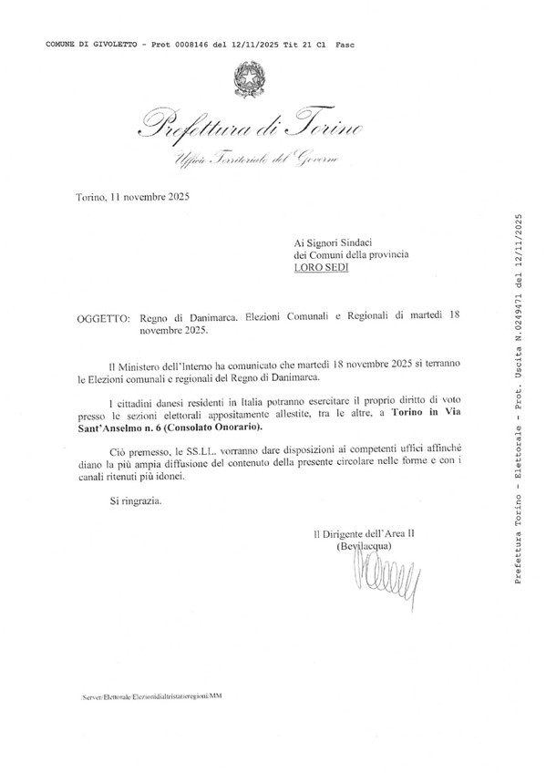 Regno di Danimarca. Elezioni Comunali e Regionali di martedì 18 novembre 2025