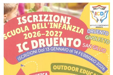 Iscrizioni scuola dell'infanzia 2026-2027 IC DRUENTO