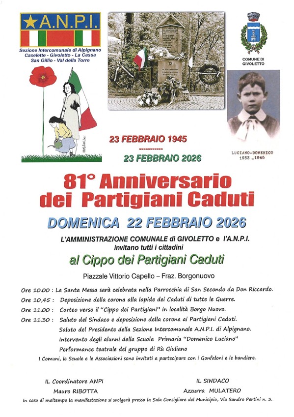 81° Anniversario dei partigiani Caduti 